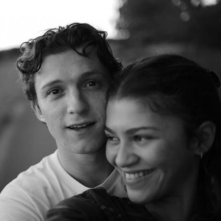 Tom Holland hugging Zendaya